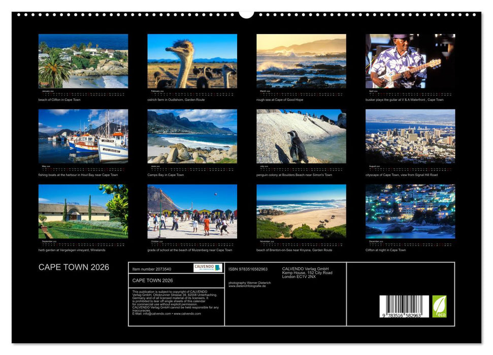 CAPE TOWN 2026 (CALVENDO Premium-Calendar 2026)