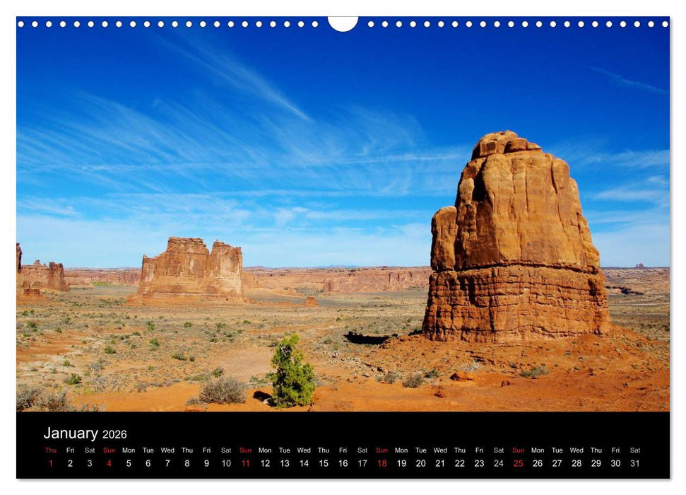 Spectacular Utah / UK-Version (CALVENDO Monthly Calendar 2026)