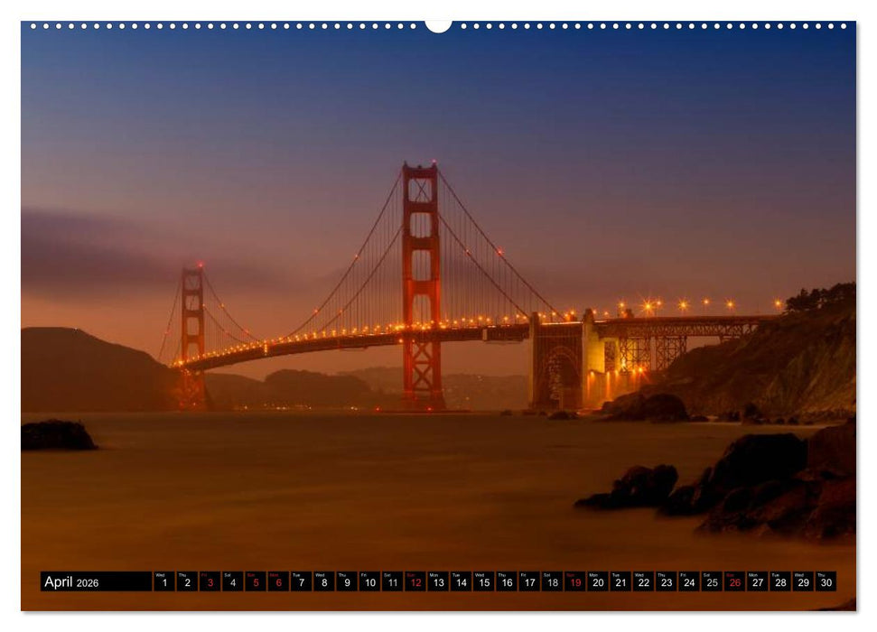 GOLDEN GATE BRIDGE Fascinating San Francisco (CALVENDO Premium-Calendar 2026)