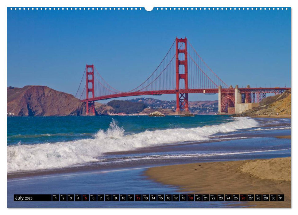 GOLDEN GATE BRIDGE Fascinating San Francisco (CALVENDO Premium-Calendar 2026)