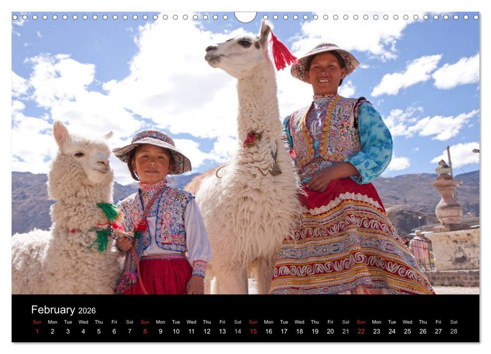 Peru - from the Andes to the Amazon / UK-Version (CALVENDO Monthly Calendar 2026)