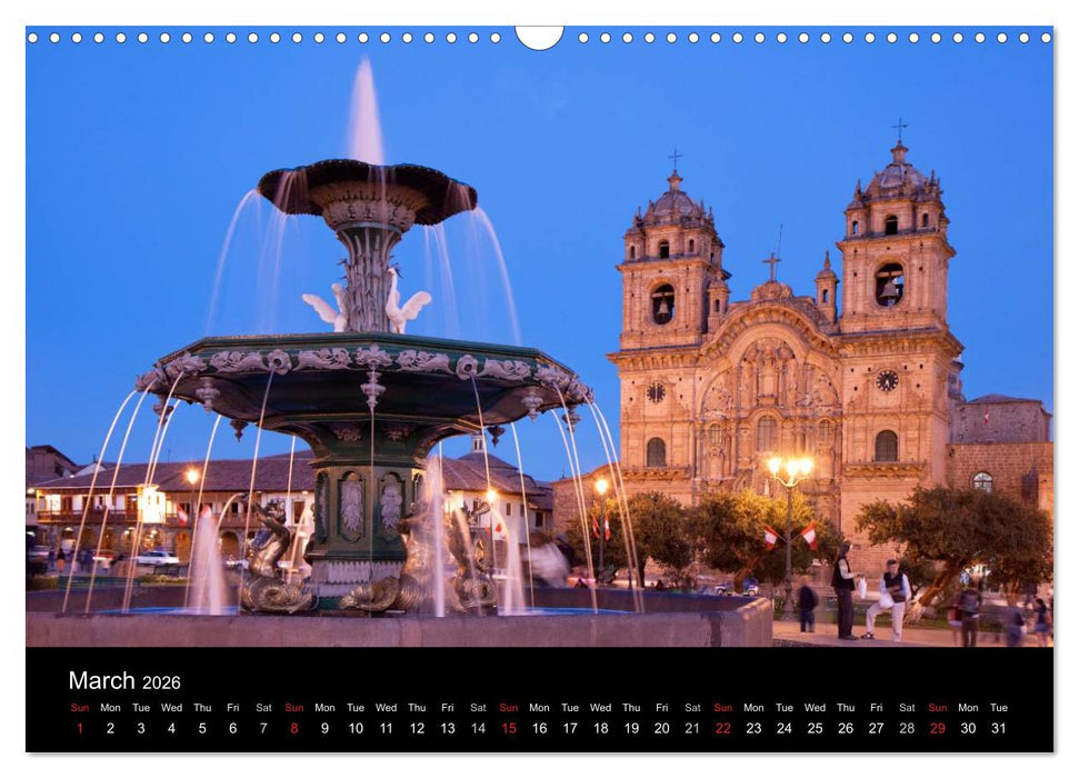 Peru - from the Andes to the Amazon / UK-Version (CALVENDO Monthly Calendar 2026)