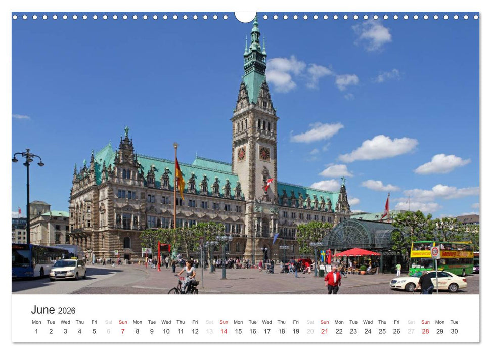 Hamburg / UK-Version (CALVENDO Monthly Calendar 2026)