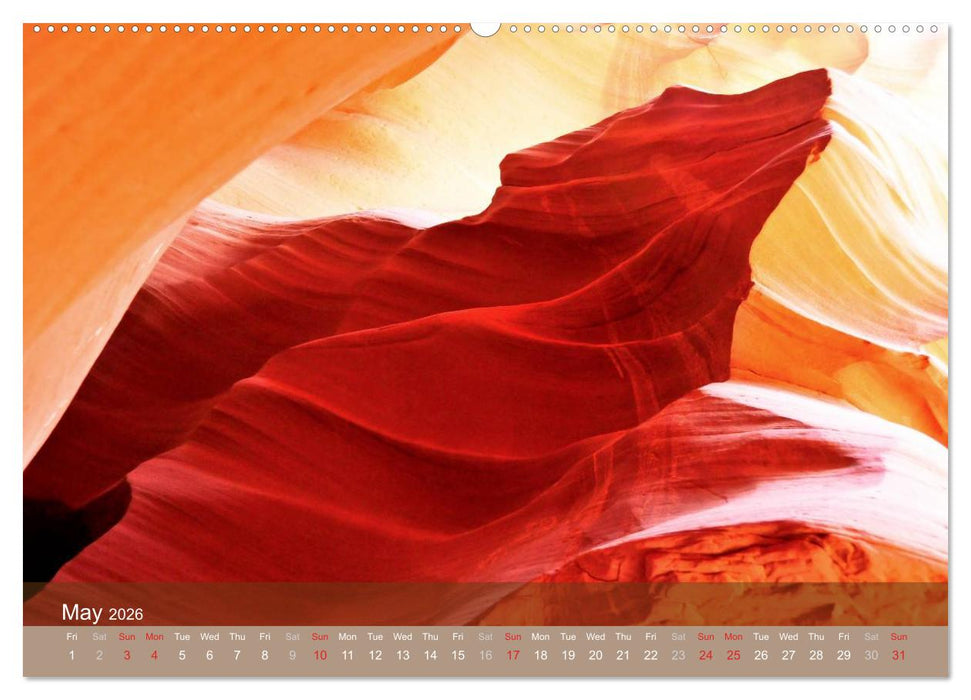 Lights and Colours of the Antelope Canyon (CALVENDO Premium-Calendar 2026)