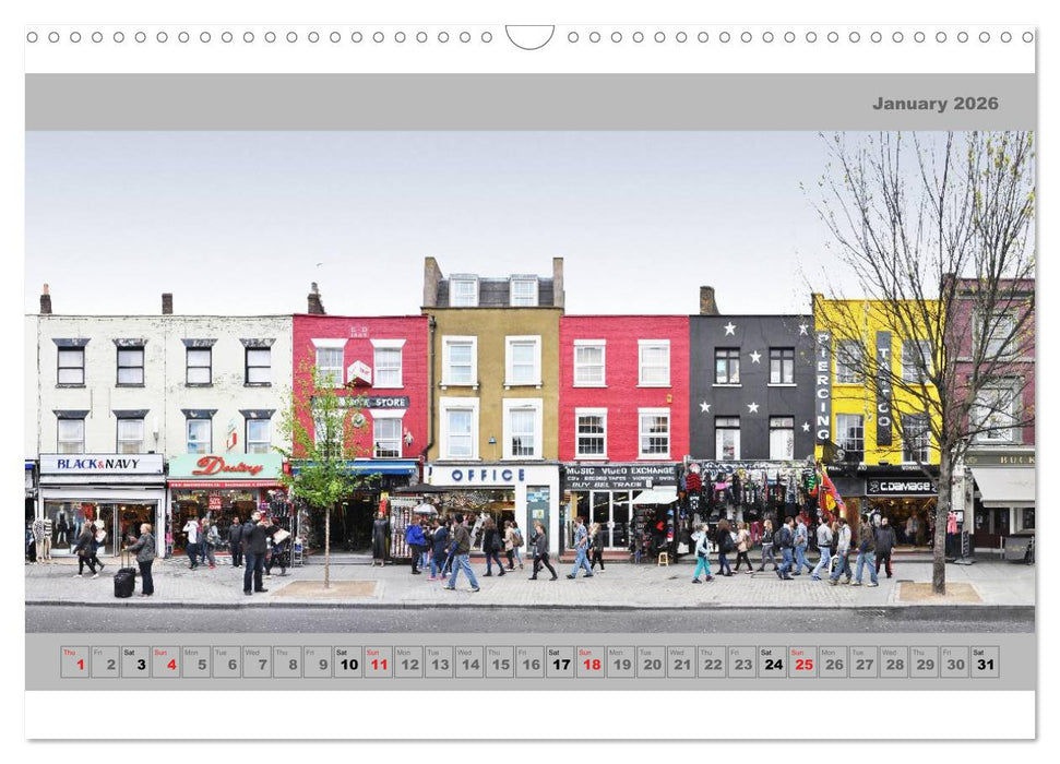 London Street Fronts 2026 / UK-Version (CALVENDO Monthly Calendar 2026)