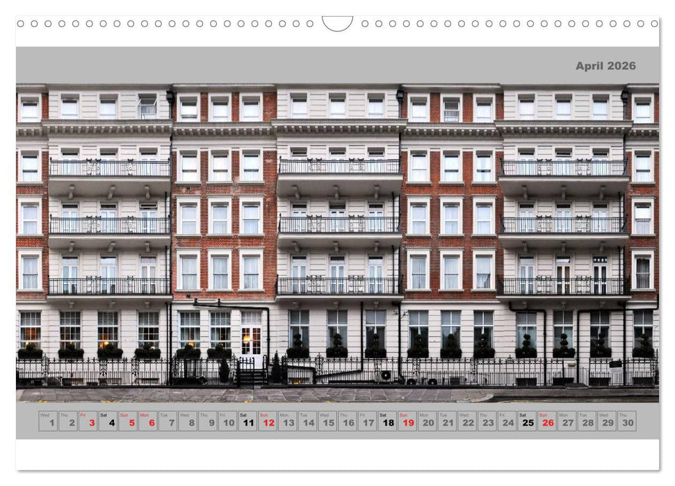 London Street Fronts 2026 / UK-Version (CALVENDO Monthly Calendar 2026)