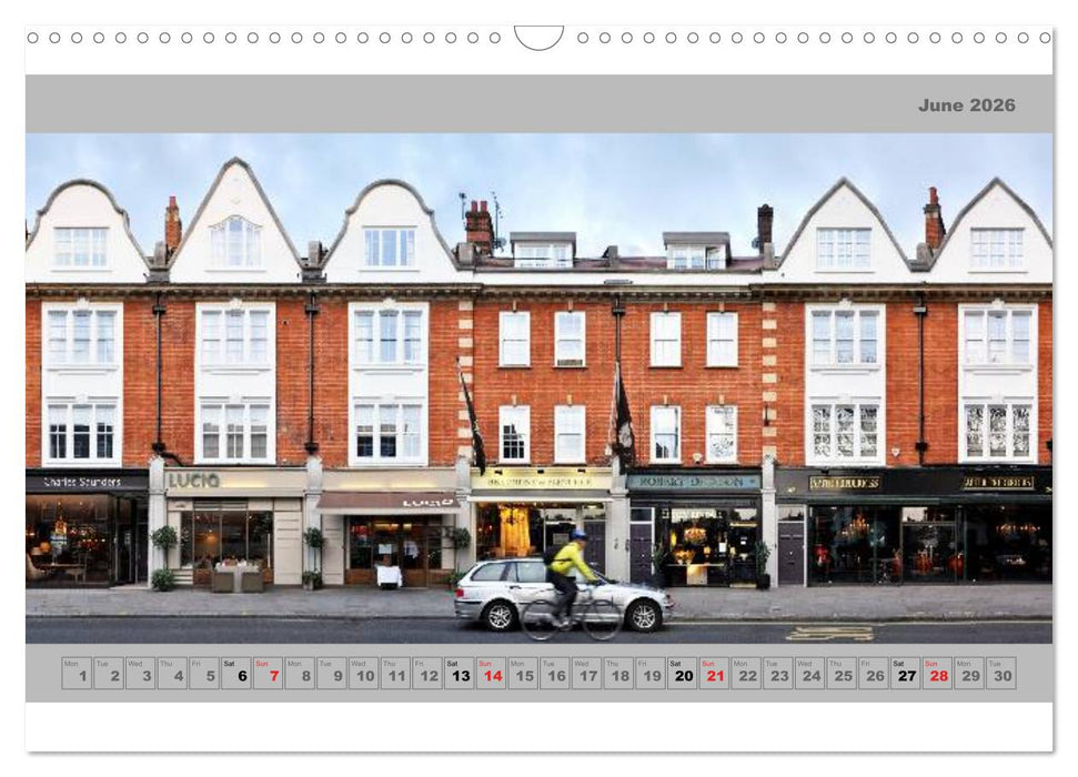 London Street Fronts 2026 / UK-Version (CALVENDO Monthly Calendar 2026)