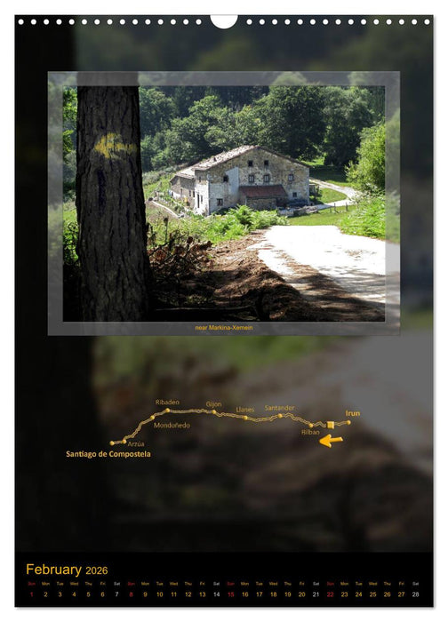 Camino del norte / UK-Version (CALVENDO Monthly Calendar 2026)