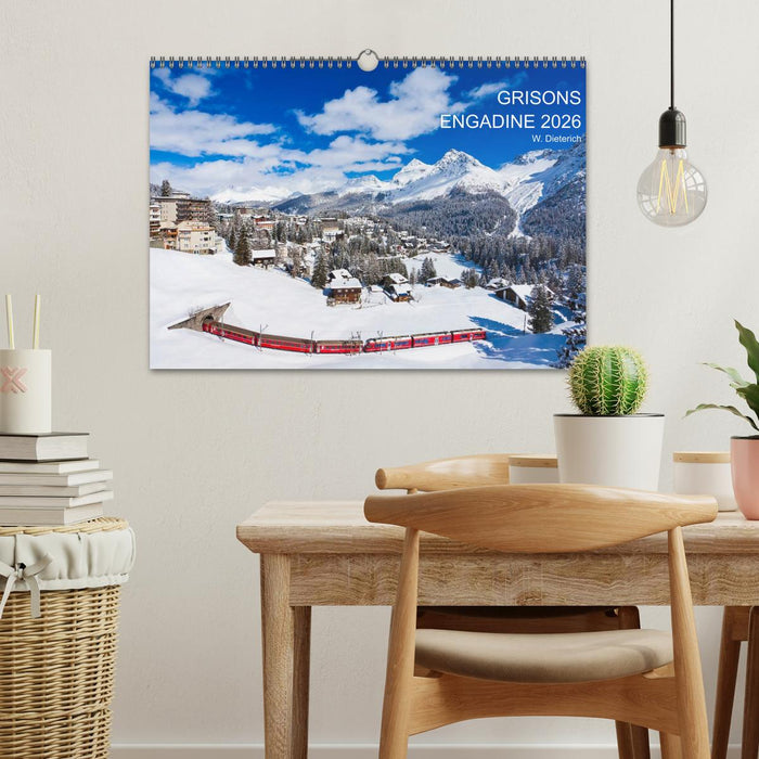 Grisons Engadine 2026 / UK-Version (CALVENDO Monthly Calendar 2026)