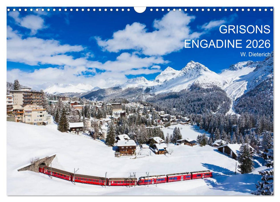 Grisons Engadine 2026 / UK-Version (CALVENDO Monthly Calendar 2026)
