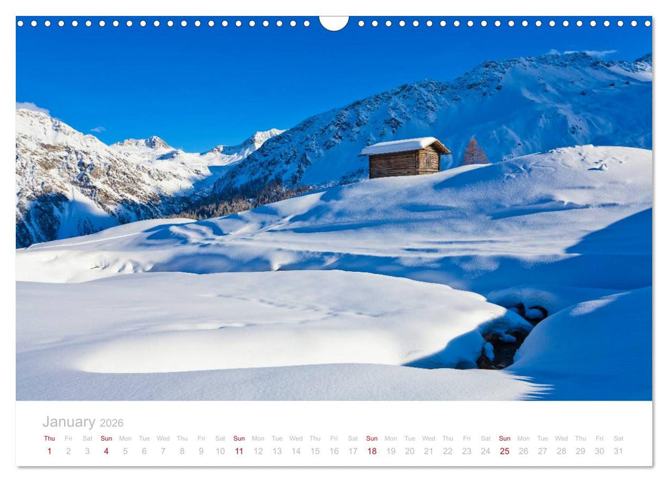 Grisons Engadine 2026 / UK-Version (CALVENDO Monthly Calendar 2026)