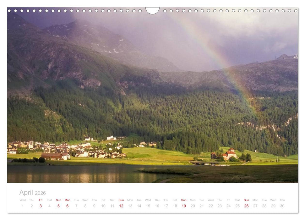 Grisons Engadine 2026 / UK-Version (CALVENDO Monthly Calendar 2026)