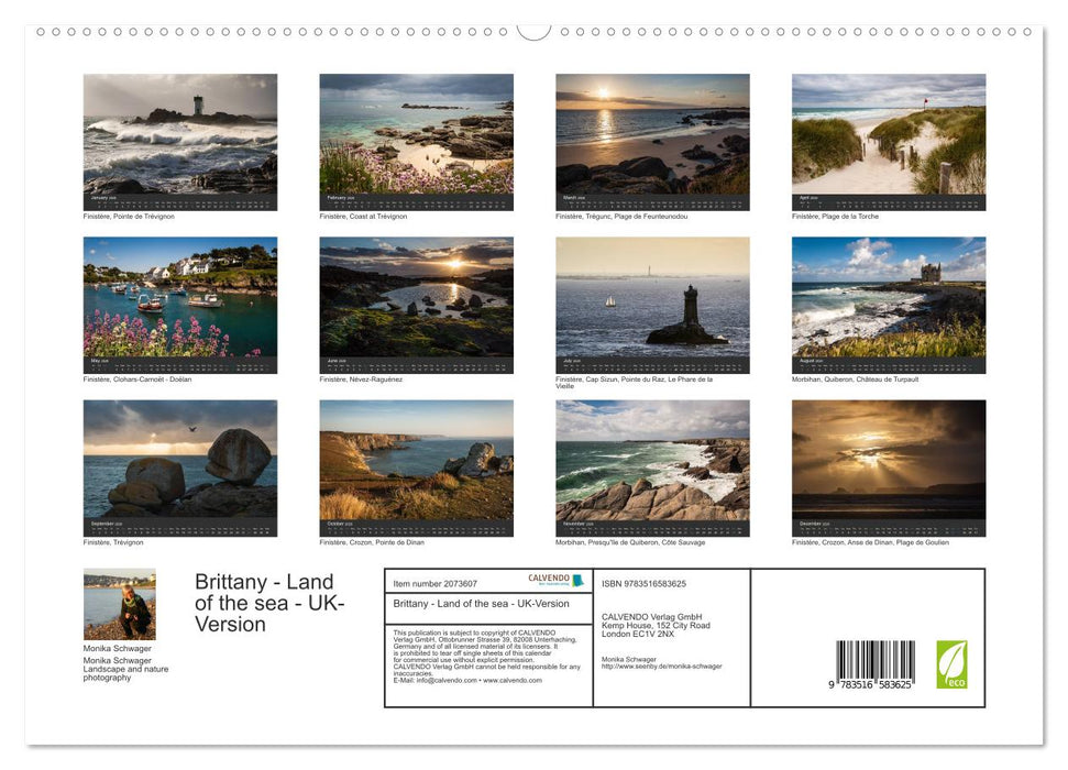 Brittany - Land of the sea - UK-Version (CALVENDO Premium-Calendar 2026)