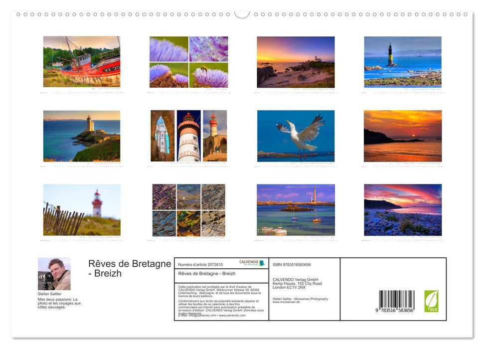 Rêves de Bretagne - Breizh (CALVENDO Calendrier supérieur 2026)