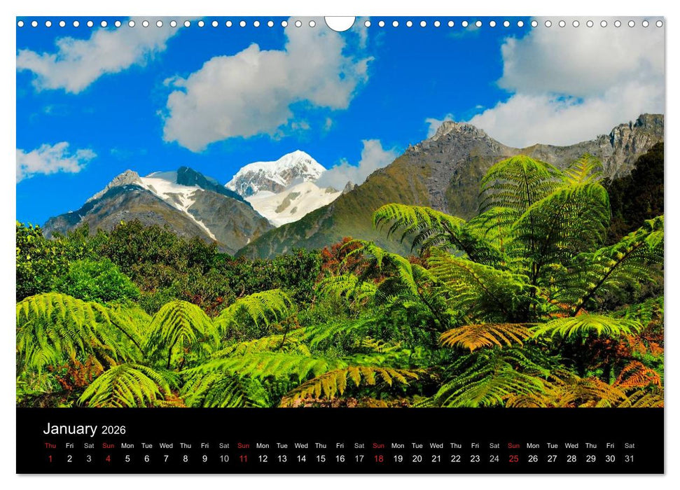 New Zealand (CALVENDO Monthly Calendar 2026)