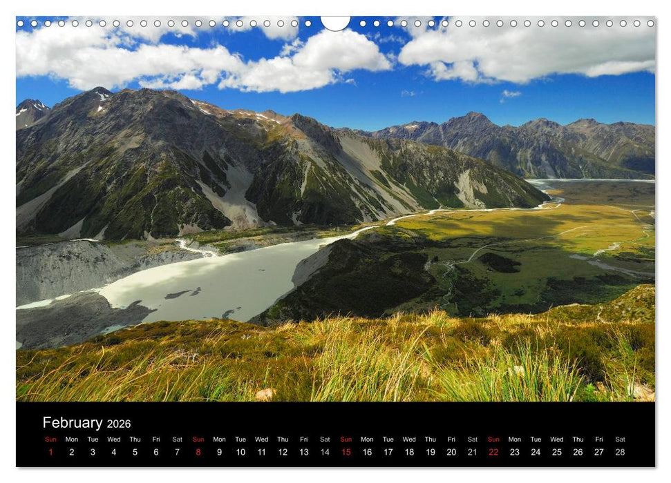 New Zealand (CALVENDO Monthly Calendar 2026)
