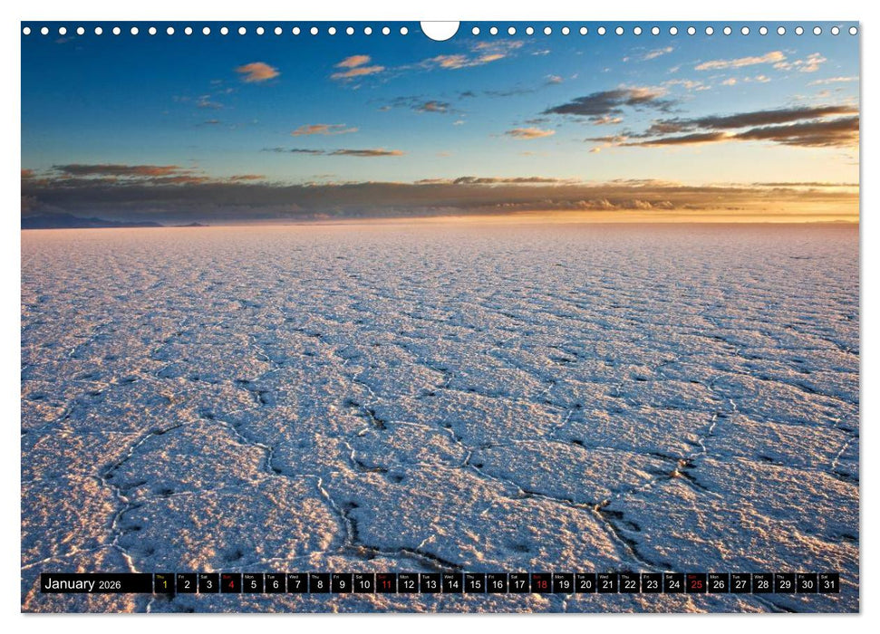 Bolivia Andean landscapes / UK-Version (CALVENDO Monthly Calendar 2026)