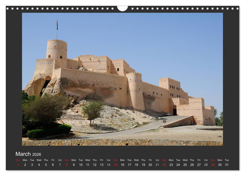 Magical Oman UK Version (CALVENDO Monthly Calendar 2026)