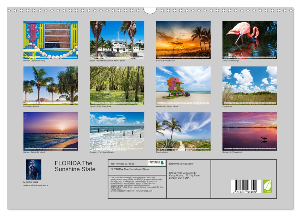 FLORIDA The Sunshine State (CALVENDO Monthly Calendar 2026)