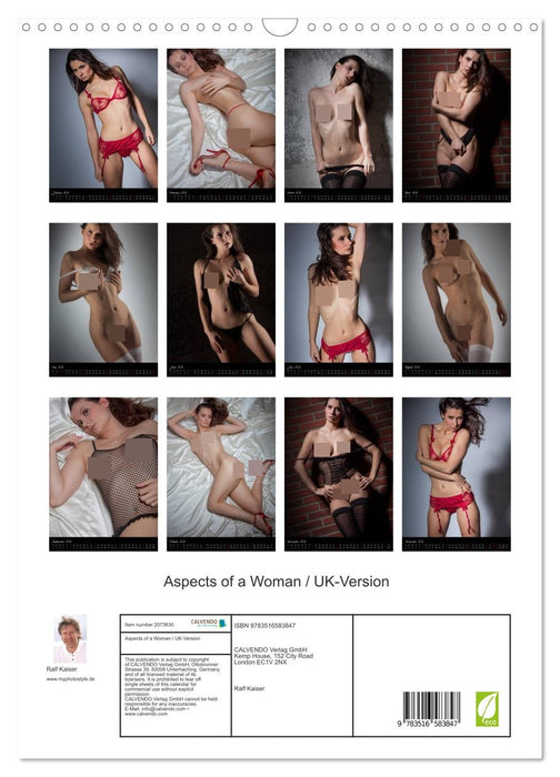 Aspects of a Woman / UK-Version (CALVENDO Monthly Calendar 2026)