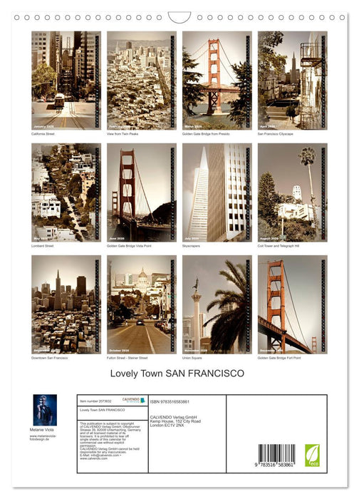Lovely Town SAN FRANCISCO (CALVENDO Monthly Calendar 2026)