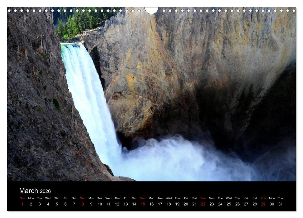 The Yellowstone National Park (CALVENDO Monthly Calendar 2026)