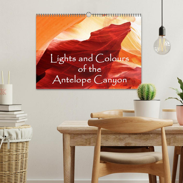 Lights and Colours of the Antelope Canyon (CALVENDO Monthly Calendar 2026)