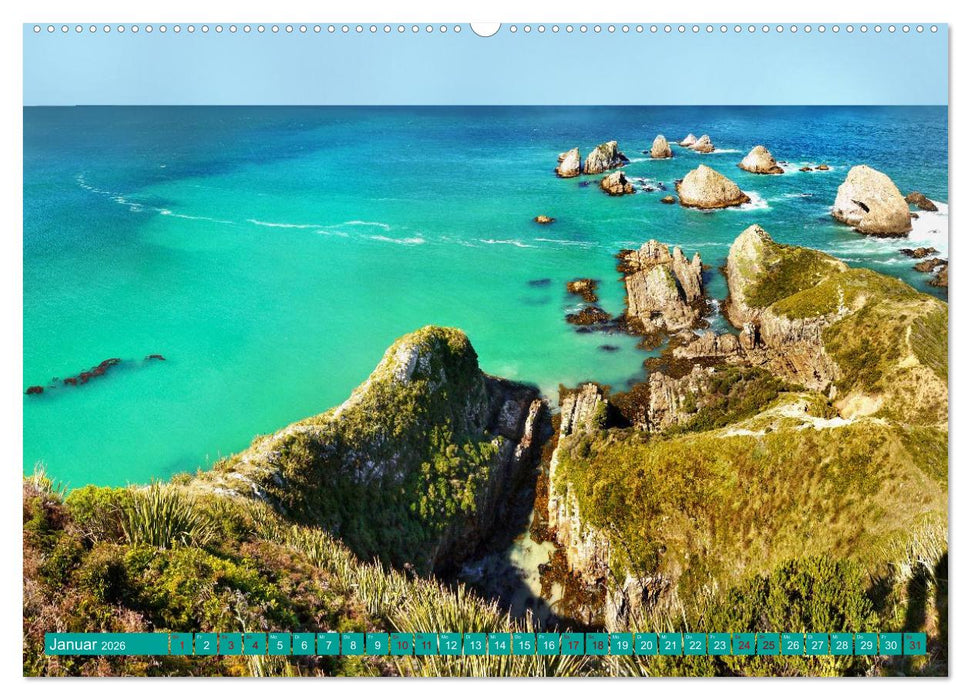 Neuseeland, Südpazifische Inseln (CALVENDO Wandkalender 2026)