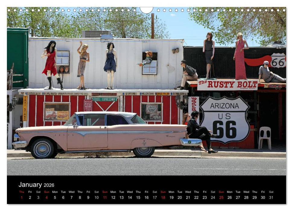 Route 66 in the Southwest (UK-Version) (CALVENDO Monthly Calendar 2026)