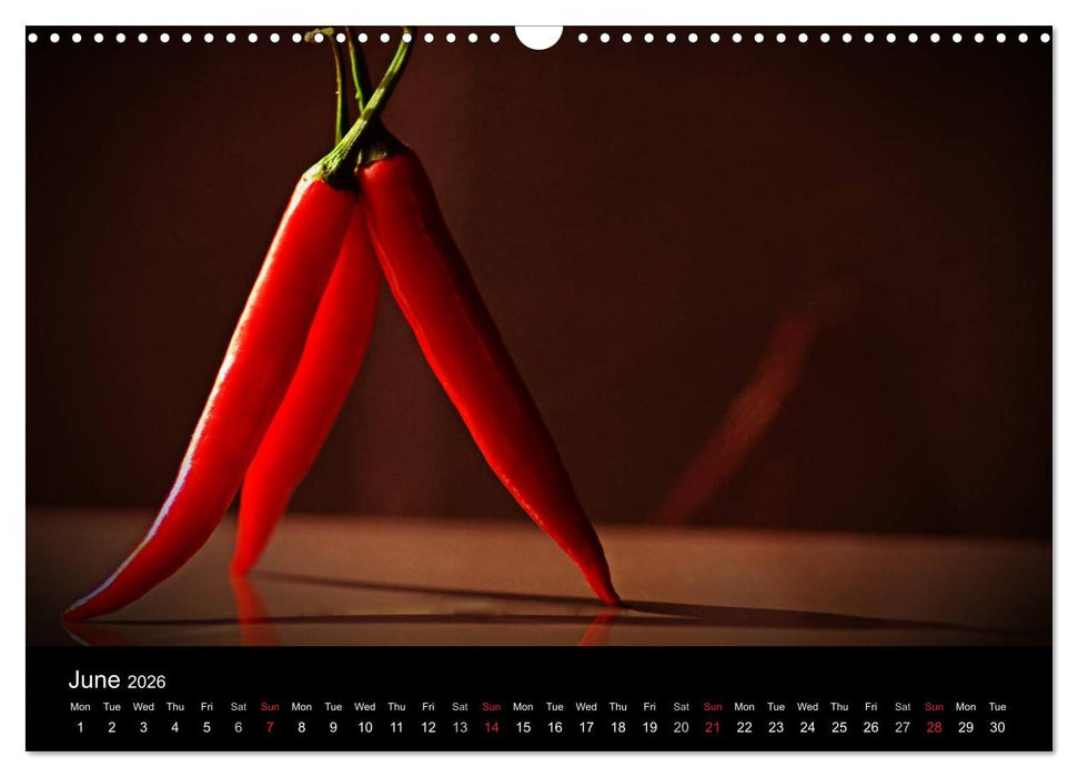 Hot Chili Calendar Great Britain Edition (CALVENDO Monthly Calendar 2026)