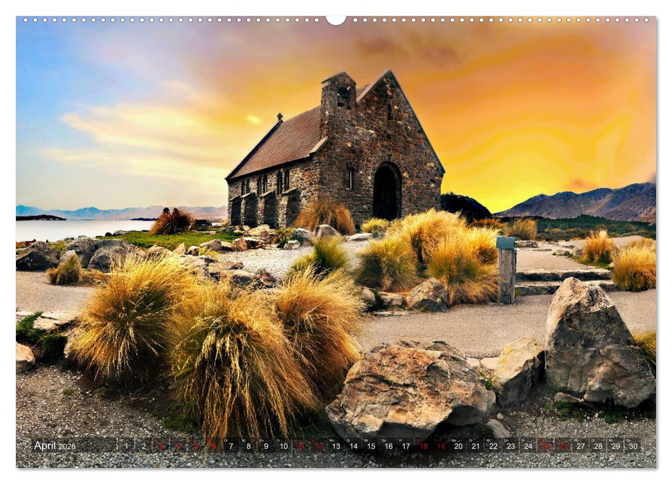 Neuseeland, Südpazifische Inseln (CALVENDO Premium Wandkalender 2026)