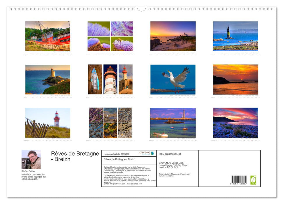 Rêves de Bretagne - Breizh (CALVENDO Calendrier mensuel 2026)