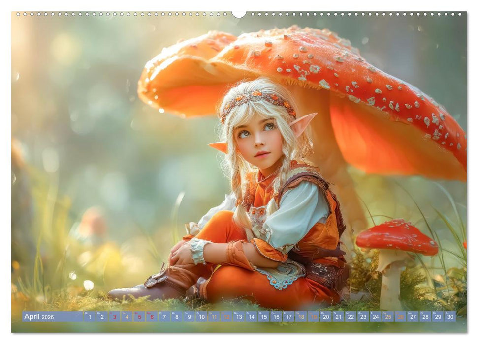 Elfenkinder - Zauberhaft lichtvolle Wesen (CALVENDO Wandkalender 2026)