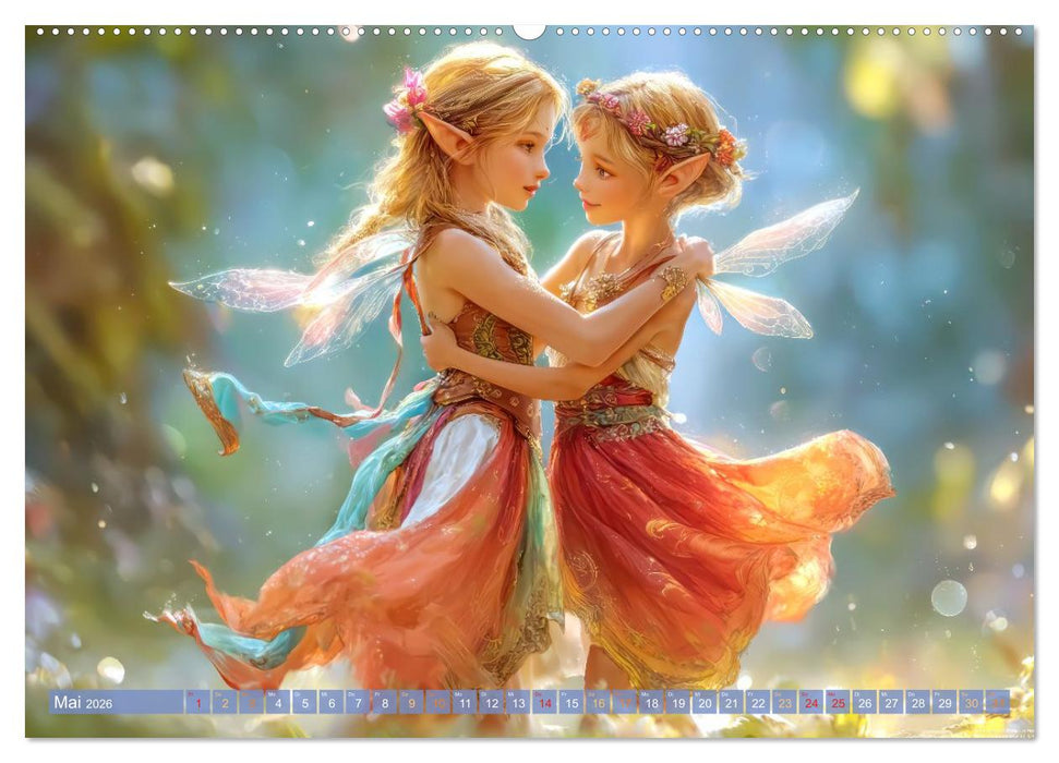Elfenkinder - Zauberhaft lichtvolle Wesen (CALVENDO Wandkalender 2026)
