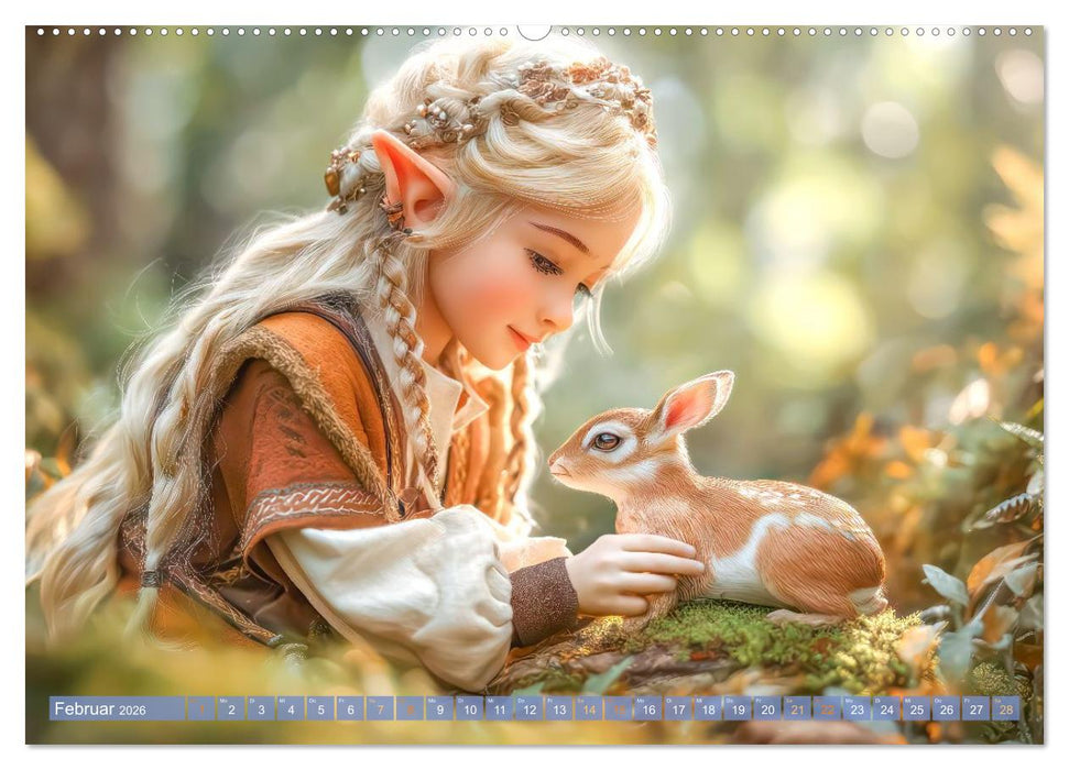 Elfenkinder - Zauberhaft lichtvolle Wesen (CALVENDO Premium Wandkalender 2026)