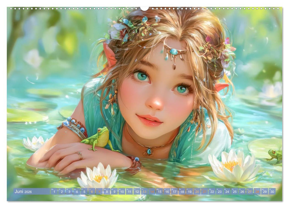 Elfenkinder - Zauberhaft lichtvolle Wesen (CALVENDO Premium Wandkalender 2026)
