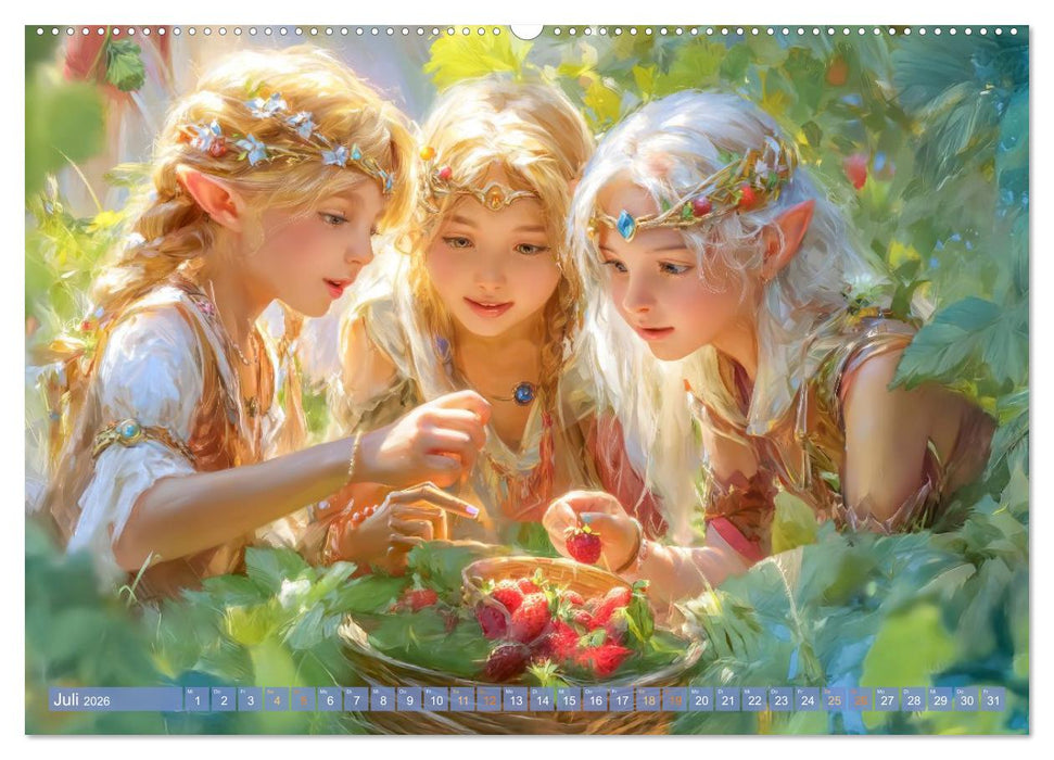 Elfenkinder - Zauberhaft lichtvolle Wesen (CALVENDO Premium Wandkalender 2026)