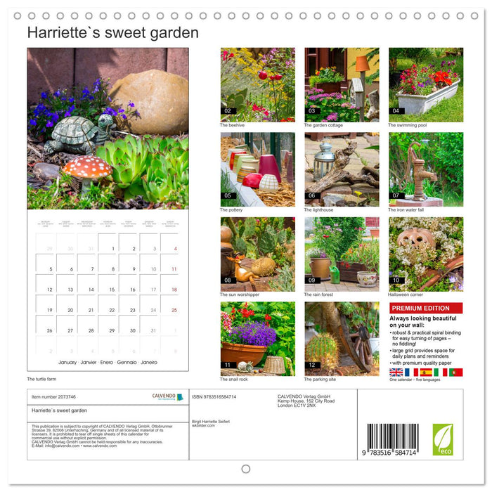 Harriette`s sweet garden (CALVENDO Monthly Calendar 2026)