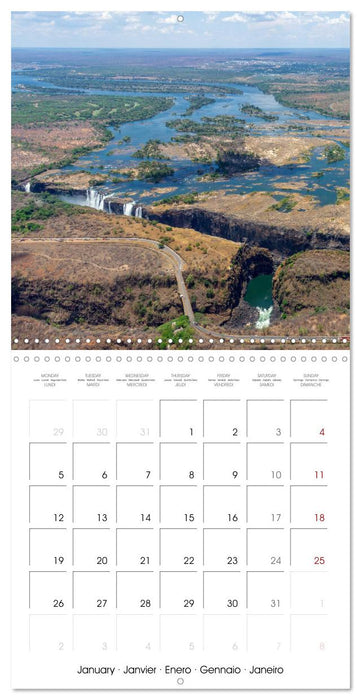 Victoria Falls natural wonders on the Zambezi (CALVENDO Monthly Calendar 2026)