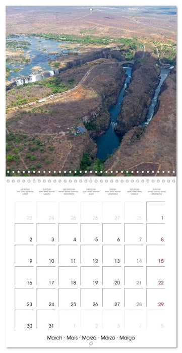 Victoria Falls natural wonders on the Zambezi (CALVENDO Monthly Calendar 2026)