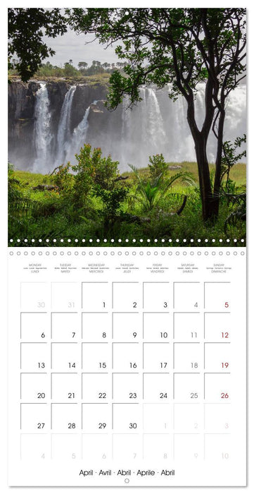 Victoria Falls natural wonders on the Zambezi (CALVENDO Monthly Calendar 2026)