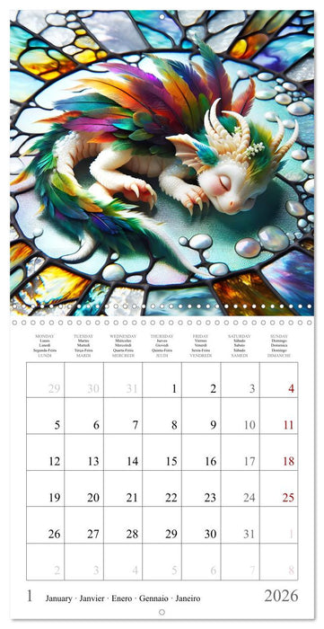 De jolis bébés dragons (CALVENDO Calendrier mensuel 2026)