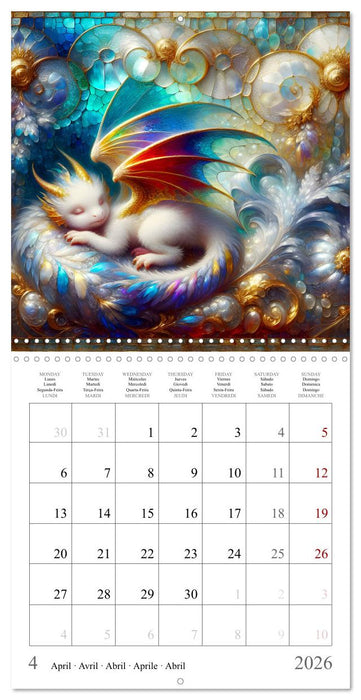 De jolis bébés dragons (CALVENDO Calendrier mensuel 2026)
