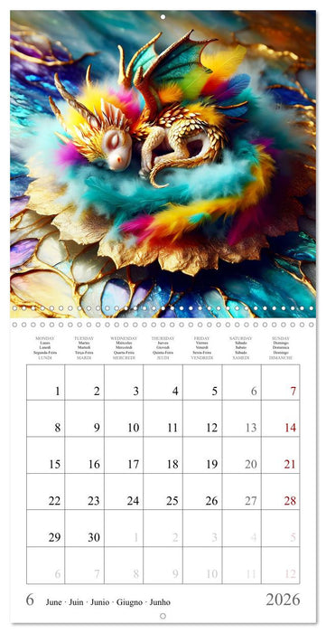 De jolis bébés dragons (CALVENDO Calendrier mensuel 2026)
