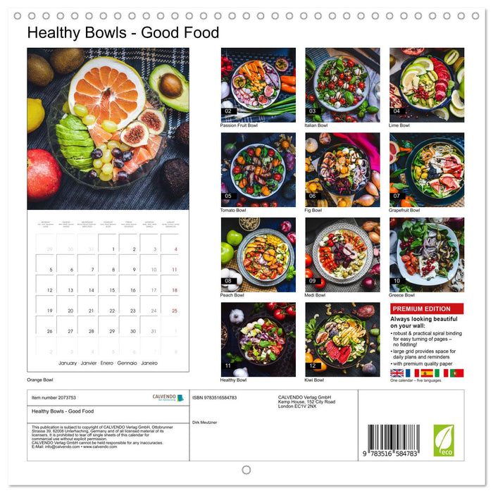Healthy Bowls - Good Food (CALVENDO Monthly Calendar 2026)