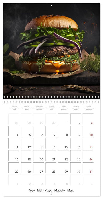 Burger Explosion - Tasty Burgers (CALVENDO Monthly Calendar 2026)