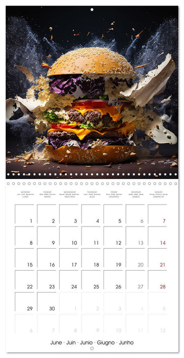 Burger Explosion - Tasty Burgers (CALVENDO Monthly Calendar 2026)