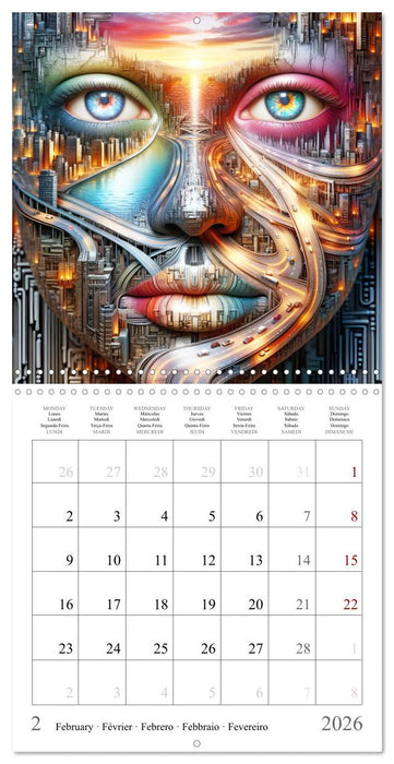 Visages de la métropole (CALVENDO Calendrier mensuel 2026)