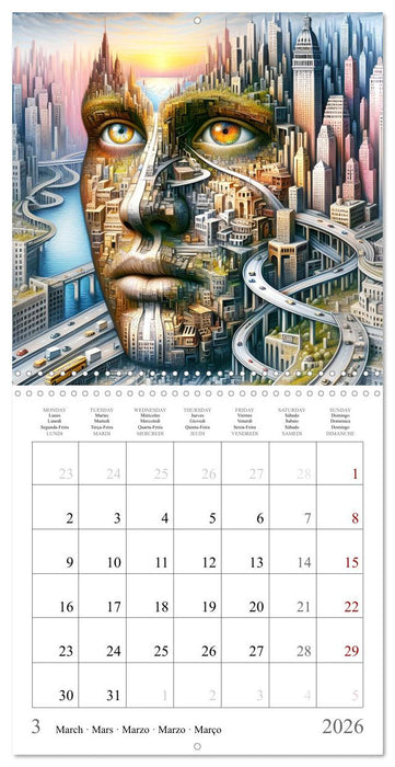 Visages de la métropole (CALVENDO Calendrier mensuel 2026)