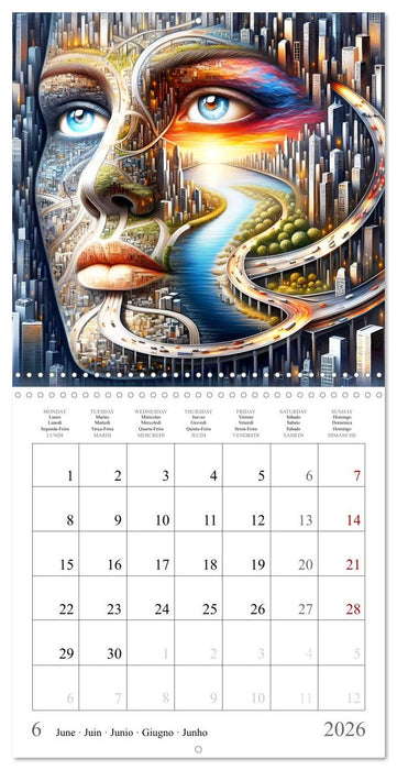 Visages de la métropole (CALVENDO Calendrier mensuel 2026)